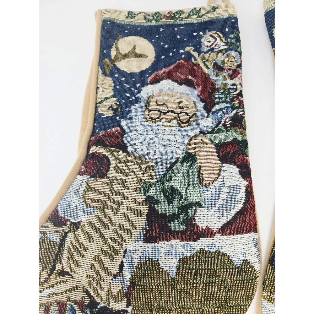 Christmas Stocking pair Santa Claus 16